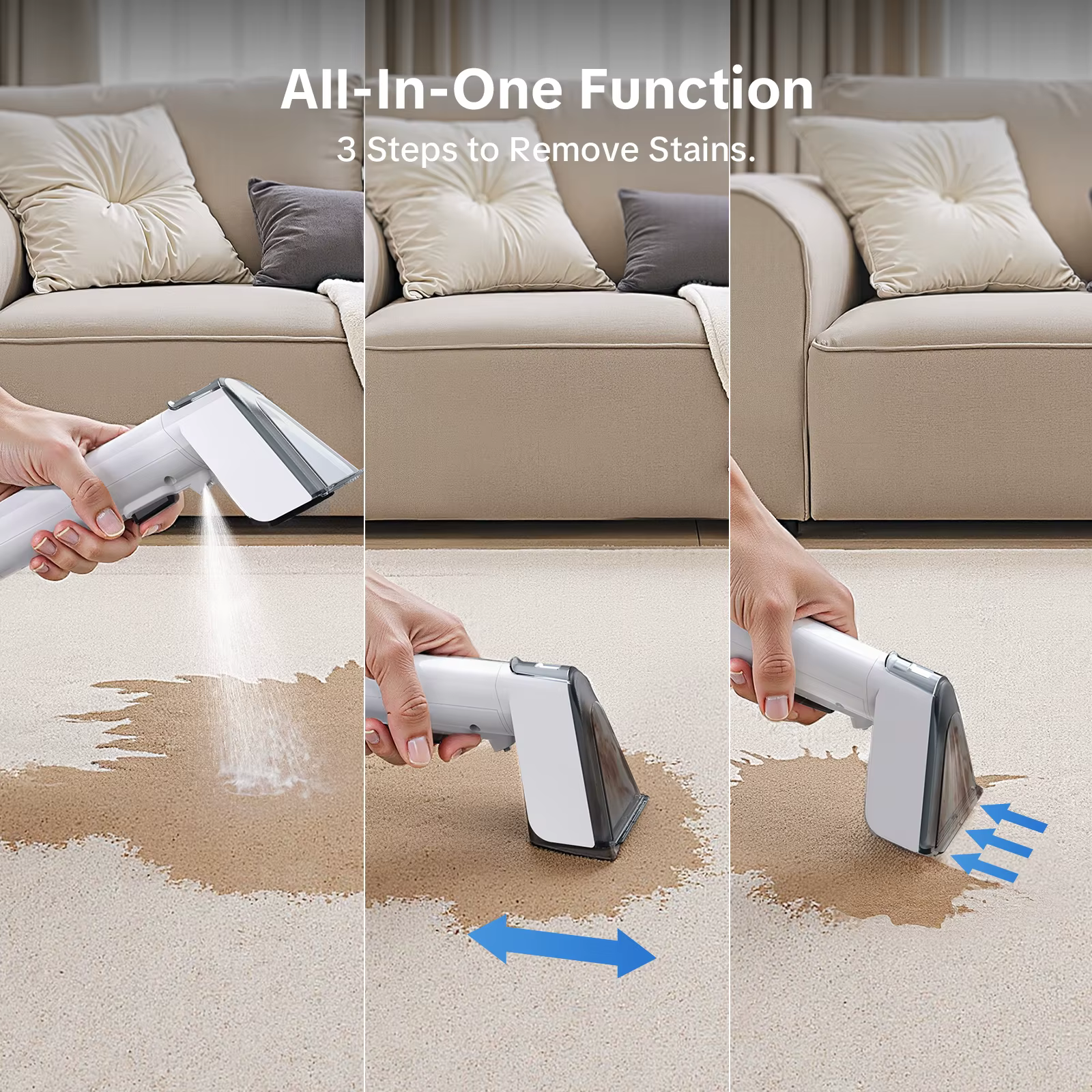 Lubluelu V8 800W à 66,99 € – Nettoyeur de tapis à eau chaude 60 °C
